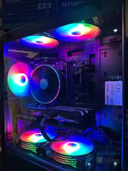 PC Gaming مع شاشة وكامل اغراضه